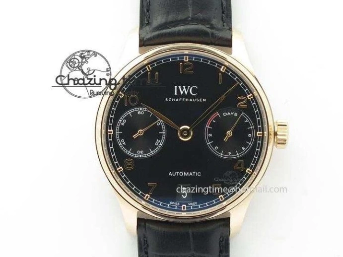 MIROTIME 0318 Effortless Portuguese Fa Jones IW544201 RG GSF 1:1 Best Edition White Dial On Leather Strap 7228